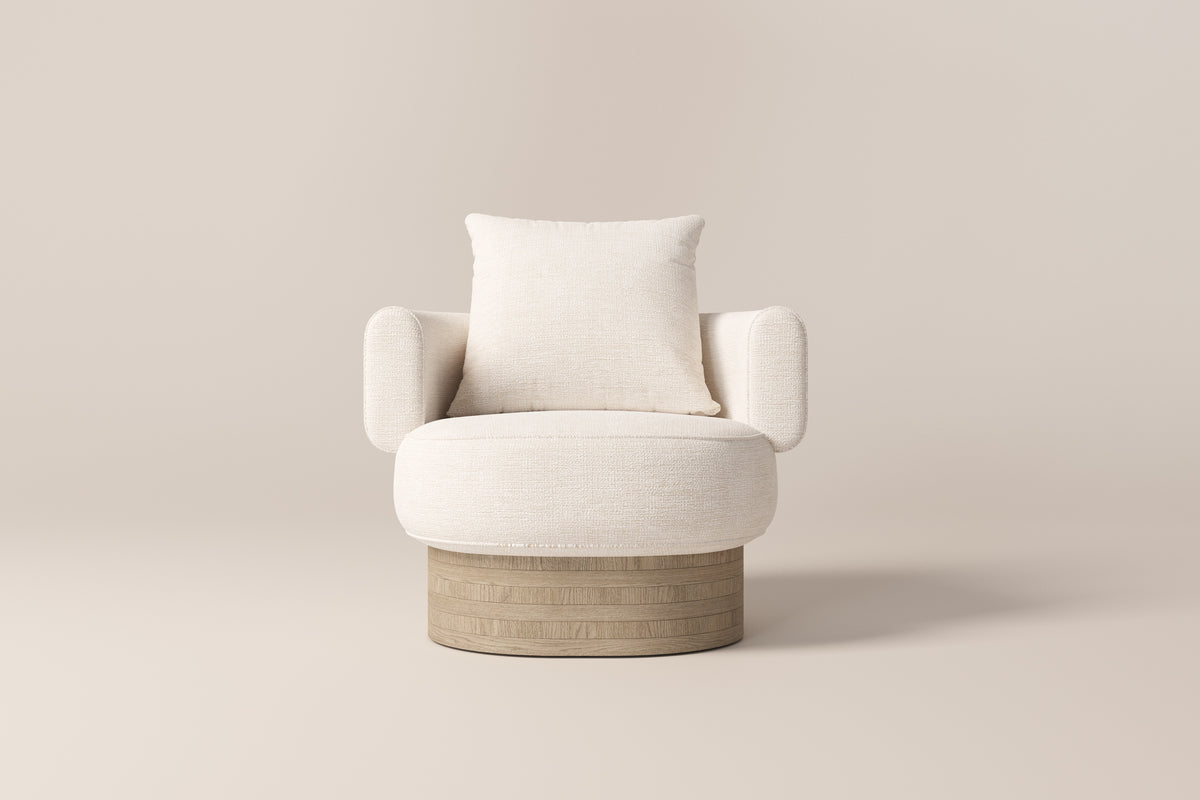 MALLOW ARMCHAIR OFF-WHITE BOUCLE– Dara Maison - Main Image