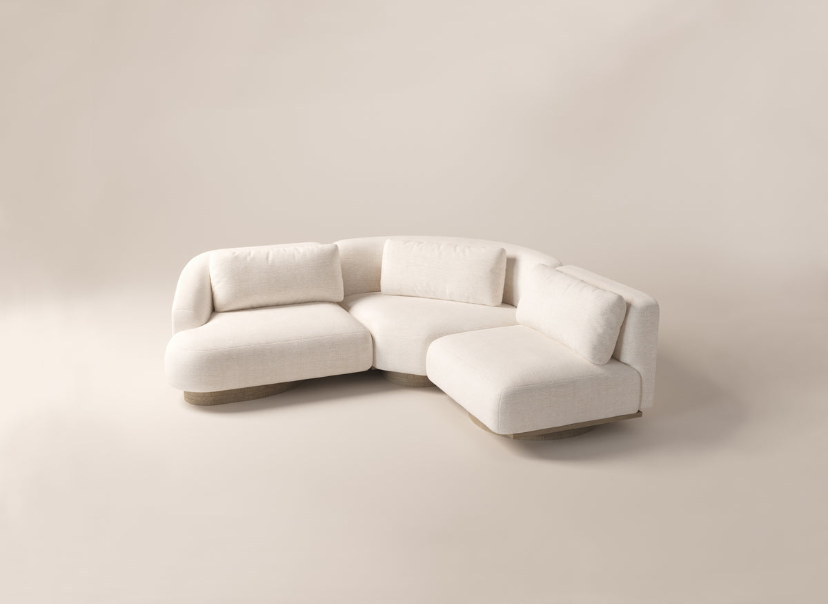 ATHENA 4-SEATER CORNER SOFA - OFF-WHITE BOUCLE– Dara Maison